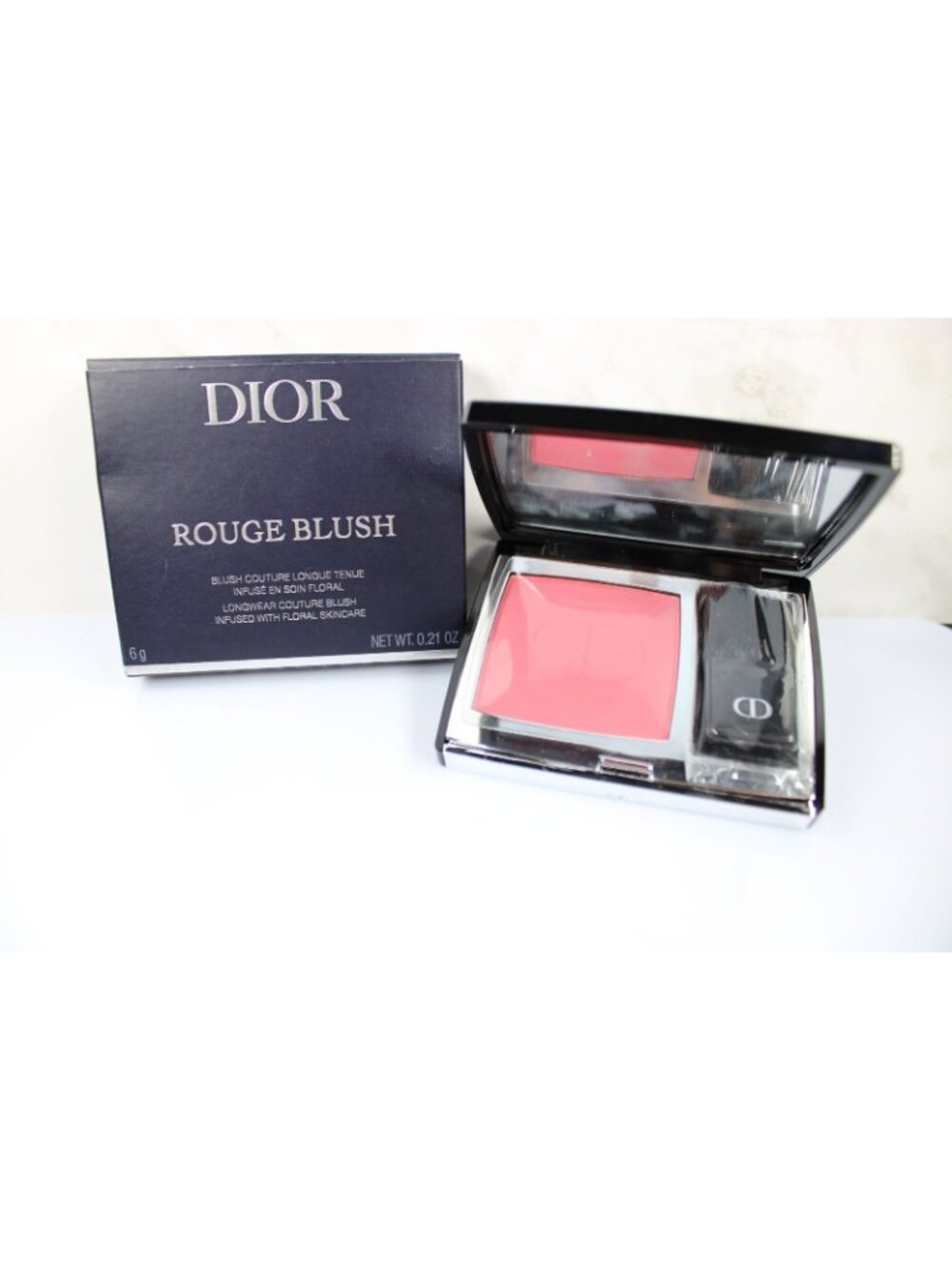 Dior Rouge Blush 962 Poison Matte Longwear 6g Compact with Brush - Picture 6 of 6